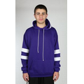 Hooded Sweatshirt with Contrast Color Inserts on Sleeves & Hood